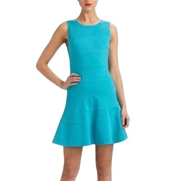 ROBE TRINA TURK TAILLE 0 - Imprimé Pois Rouge/Bleu/Vert, Neuf Sans Étiquette (NWOT)